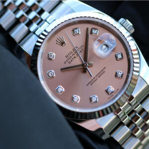 Rolex Datejust 36mm 116234 cadran rose 10 diamants bracelet jubilé full set